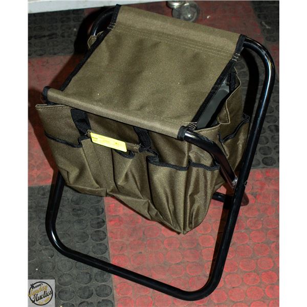 NEW GREEN BAG W BAG HOLDER ATTACHMENT