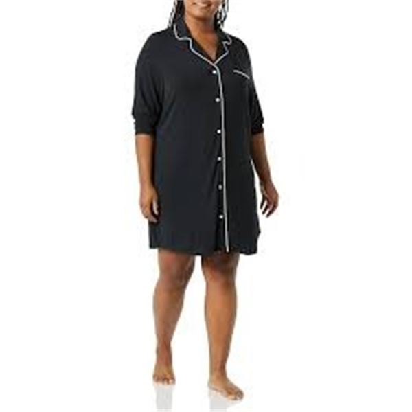 NEW AMAZON ESSENTIALS WOMENS PIPED NIGHTSHIRT