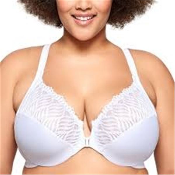 NEW GLAMORISE FULL PLUS SIZE WONDERWIRE BRA WHITE