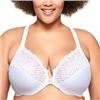 Image 1 : NEW GLAMORISE FULL PLUS SIZE WONDERWIRE BRA WHITE