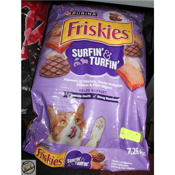 15LBS BAG OF PURINA FRISKIES  SURFIN & TURFIN DRY
