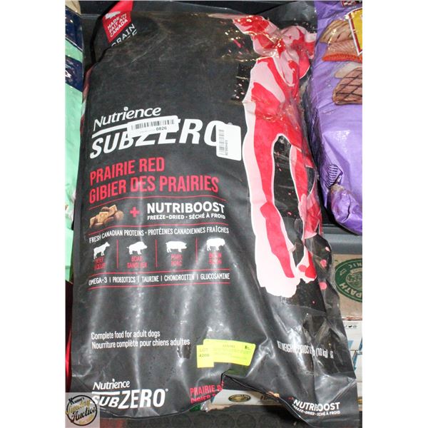 10KG BAG OF NUTRIENCE SUBZERO PRAIRIE RED RECIPE