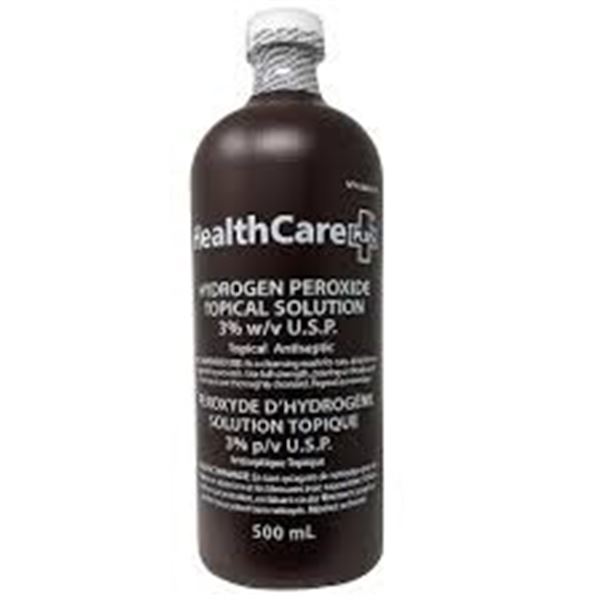 NEW 4 X 500ML HEALTHCARE HYDROGEN PEROXIDE