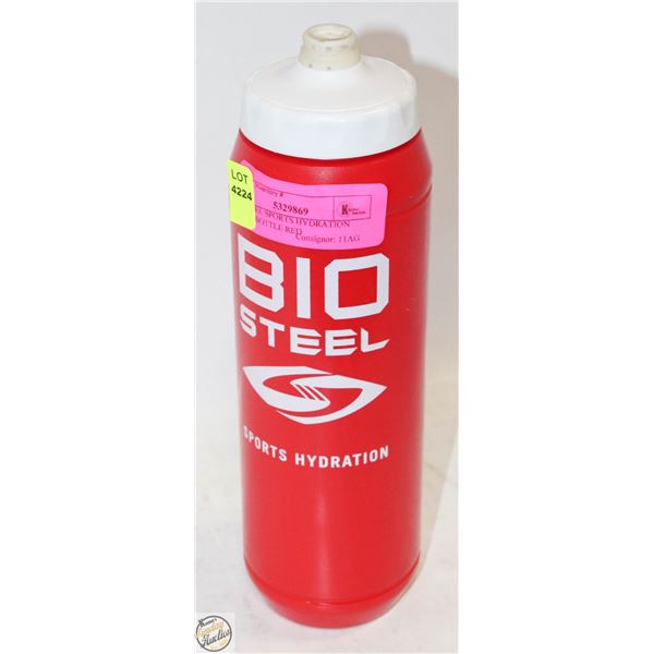 BIO STEEL SPORTS HYDRATION WATER BOTTLE RED