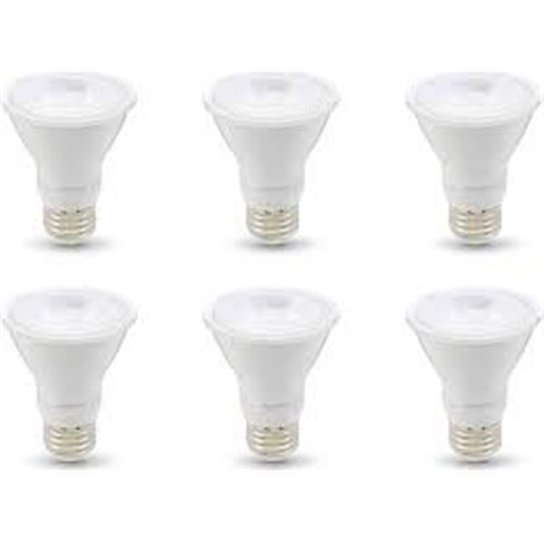 NEW AMAZON BASICS 6 50W EQUIVALENT WARM WHITE BULB
