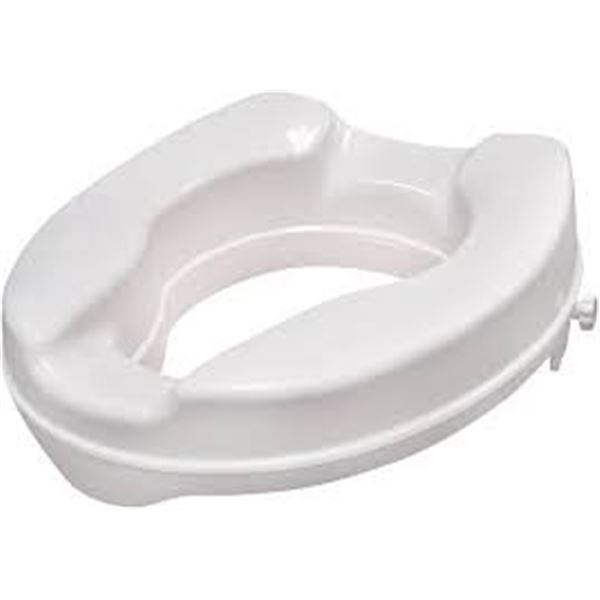 NEW WITH BOX RAISED TOILET SEAT WITHOUT LID 2"