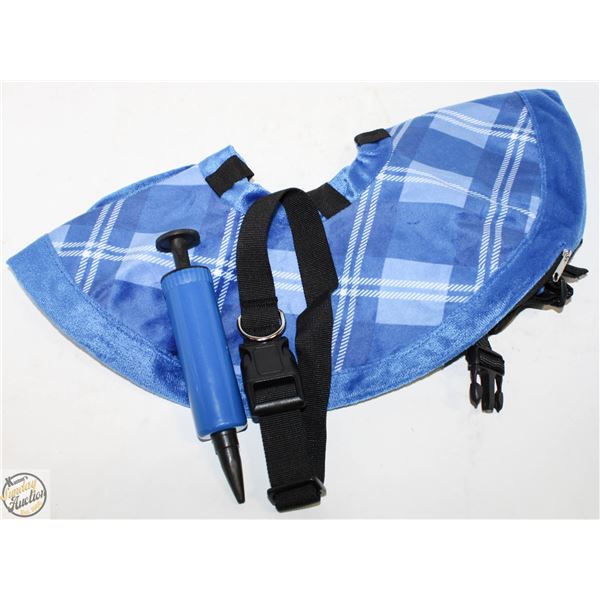 NEW LARGE DOG CONE COLLAR BLUE