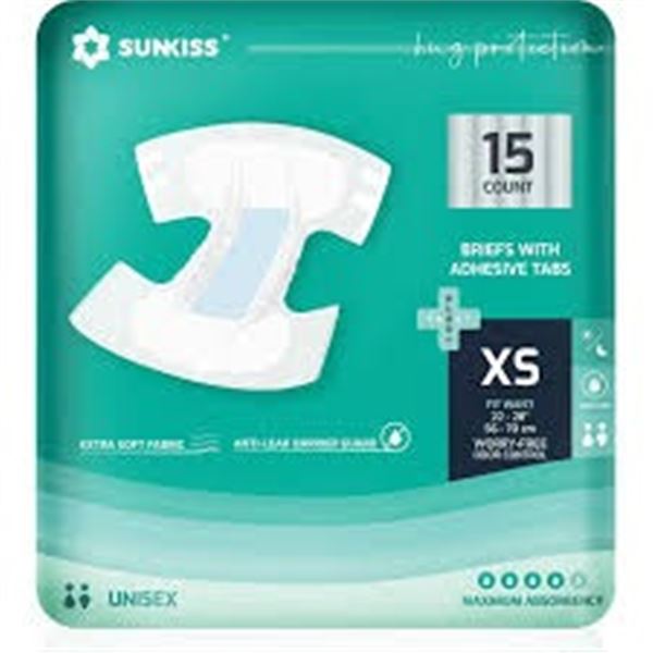NEW SUNKISS 15 COUNT HUG PROTECTION XS BRIEFS