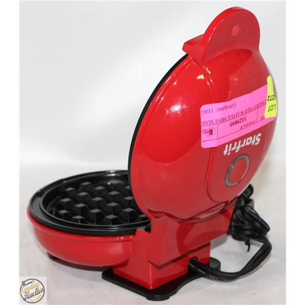 STARFRIT RED WAFFLE MINI MAKER