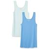Image 1 : NEW ESSENTIALS PACK OF 2 WOMENS SLIMFIT TANK LARGE