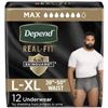 Image 1 : NEW 12 DEPEND REAL-FIT L-XL UNDERWEAR
