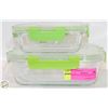 Image 1 : NEW SET OF 2 GLASS CONTAINERS