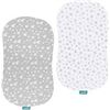 Image 1 : NEW 2 PACK BILOBAN BASSINET FITTED SHEETS STARS
