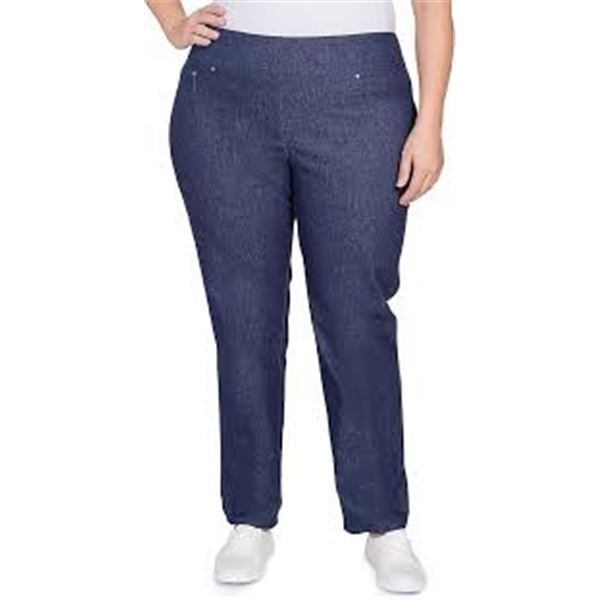 NEW RUBY RD WOMENS PLUS-SIZE SUPER STRETCH PANT 18
