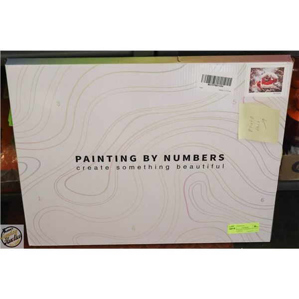 NEW PAINT BY NUMBERS DZ15229 WINTER BIRDS
