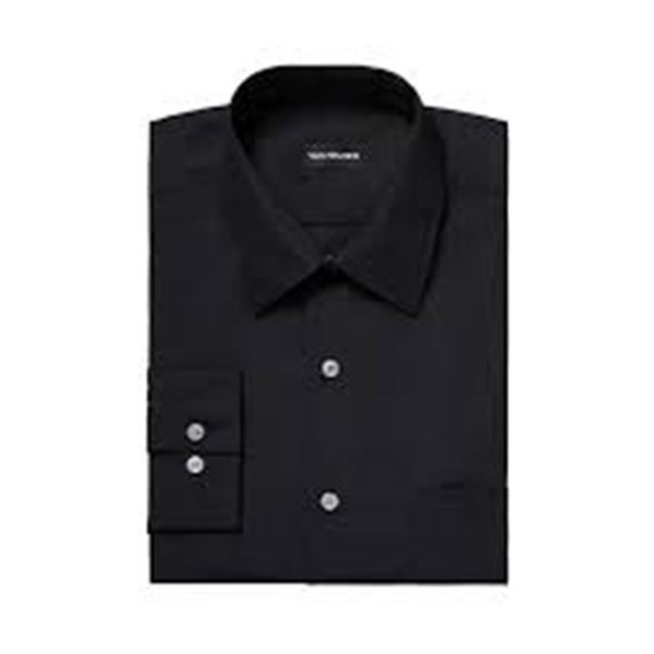 NEW VAN HEUSEN MENS DRESS SHIRT REGULAR BLACK