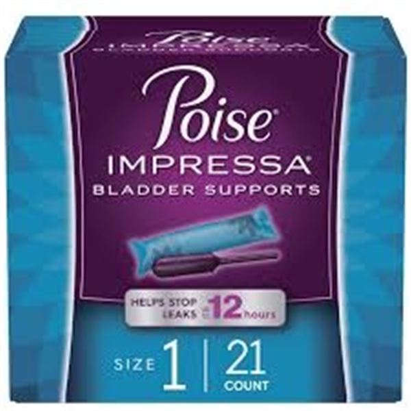 NEW 21 POISE IMPRESSA BLADDER SUPPORTS SIZE 1