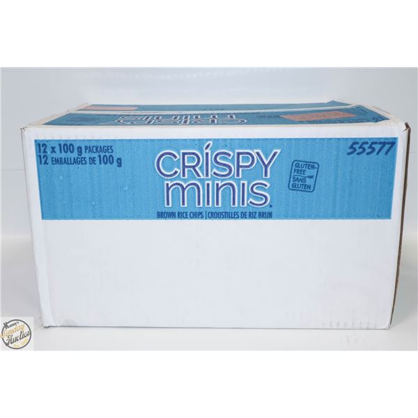 CASE WITH 12 BAGS CRISPY MINIS BROWN RICE CHIPS