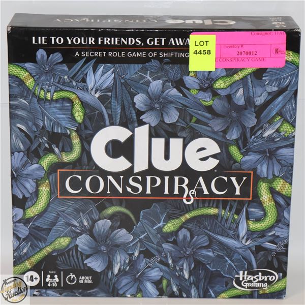 CLUE CONSPIRACY GAME