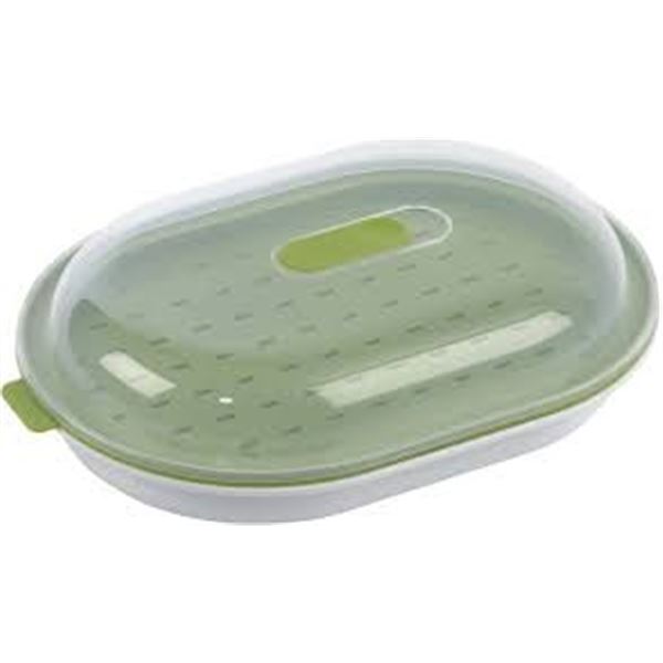 NEW GOOD COOK MICROWAVE VEG AND FISH STEAMER GREEN