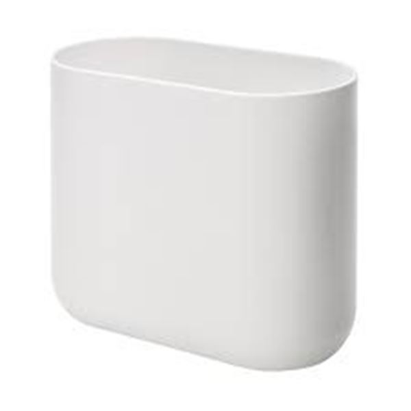NEW IDESIGN CADE OVAL SLIM TRASH CAN MATTE WHITE