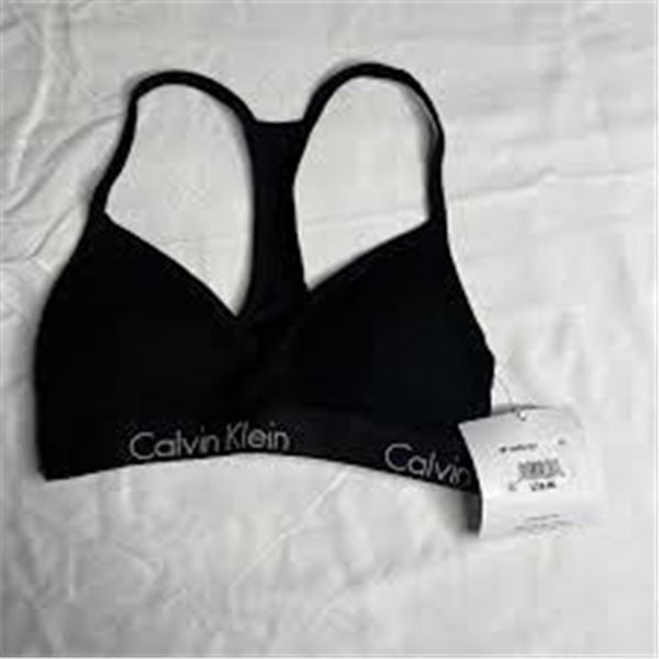 NEW CALVIN KLEIN MOTIVE LIGHTLY LINED BRA BLACK