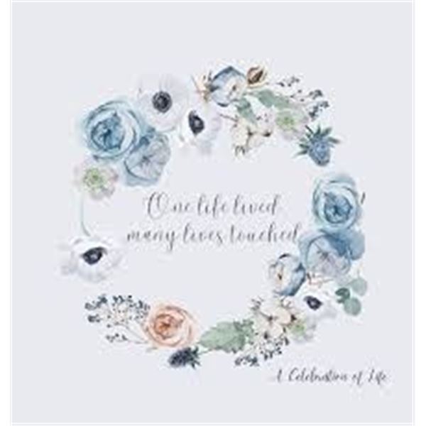 NEW HARDCOVER- CELEBRATION OF LIFE FUNERAL BOOK