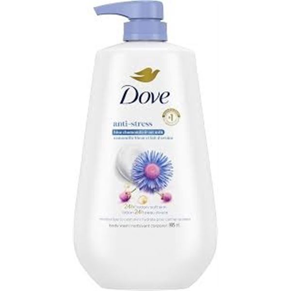 NEW 905ML DOVE ANTI-STRESS BLUE CHAMOMILE BODY WAS