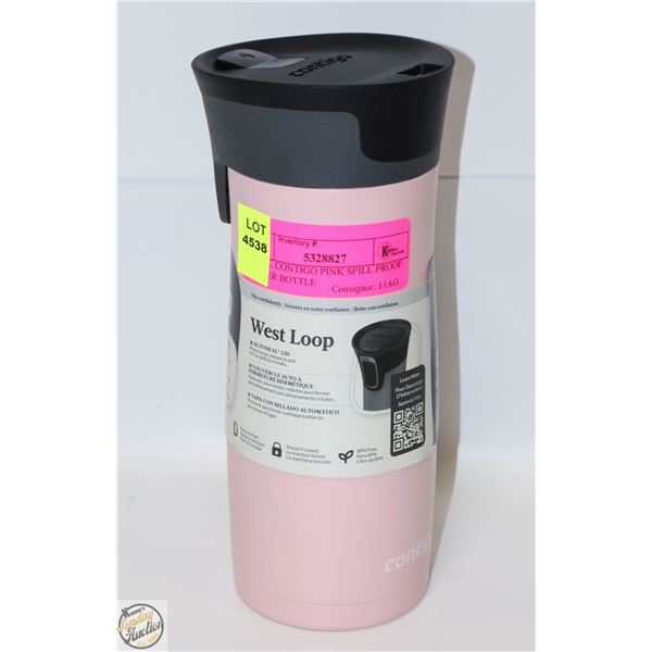 473ML CONTIGO PINK SPILL PROOF WATER BOTTLE
