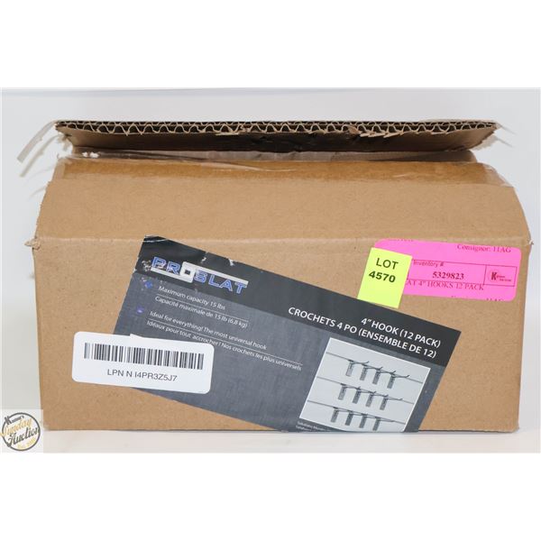 PROSLAT 4" HOOKS 12 PACK