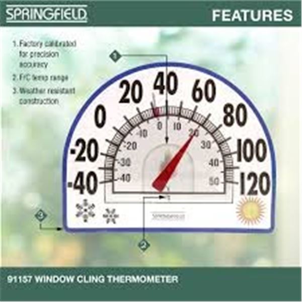 NEW WINDOW CLING THERMOMETER