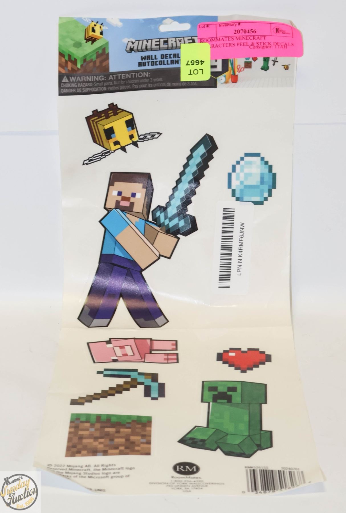ROOMMATES MINECRAFT CHARACTERS PEEL & STICK DECALS