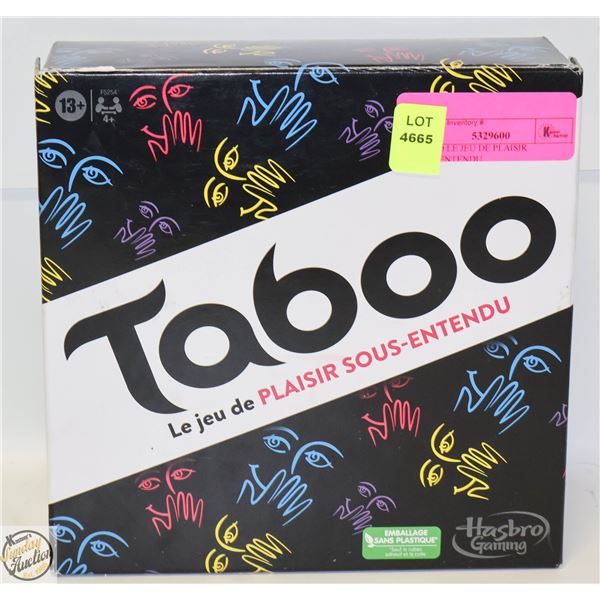 TABOO LE JEU DE PLAISIR SOUS-ENTENDU