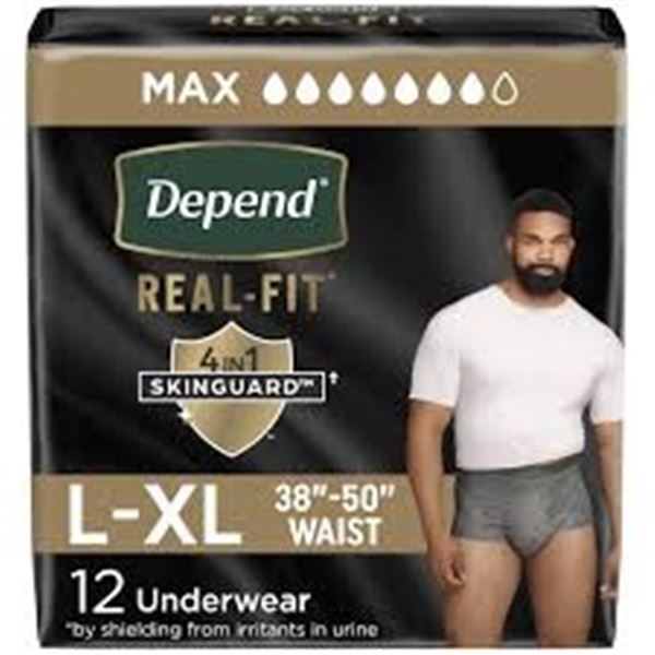 NEW 12 DEPEND REAL-FIT L-XL UNDERWEAR