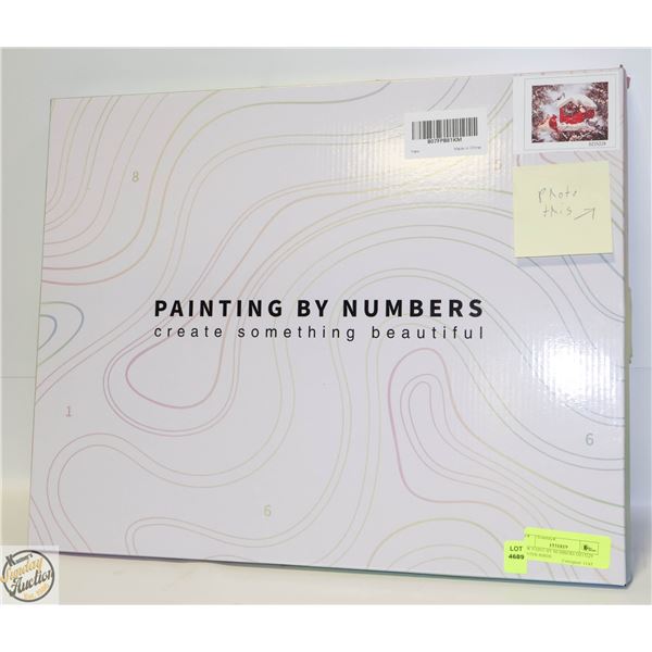 NEW PAINT BY NUMBERS DZ15229 WINTER BIRDS