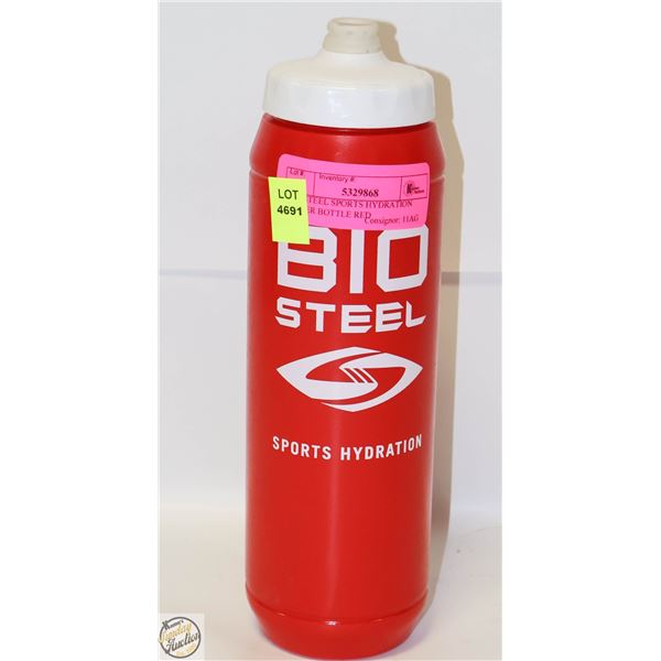 BIO STEEL SPORTS HYDRATION WATER BOTTLE RED