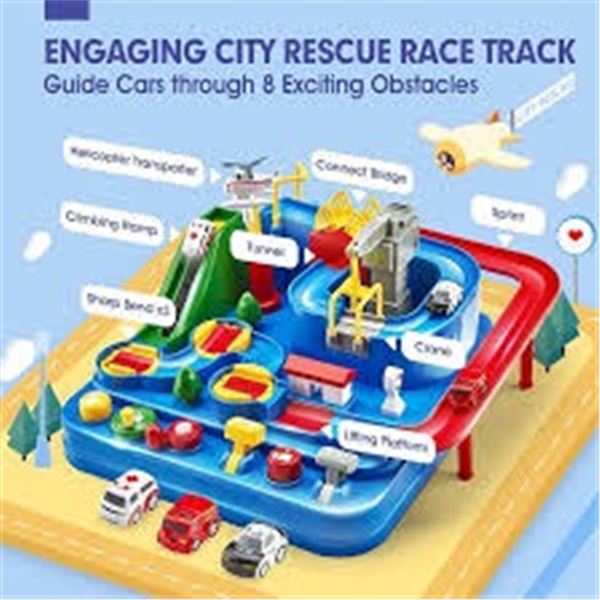 NEW WITH BOX CITY RESCUE GET READY TO TRACK CAR