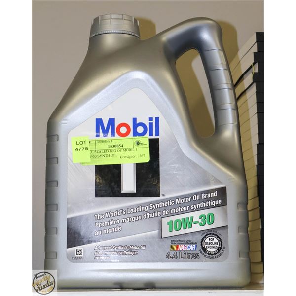 FULL SEALED JUG OF MOBIL 1 10W-30 SYNTH OIL