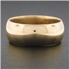 Image 2 : Unisex Russian 13.5K Gold 7.6mm Wide Plain Dome Polished Stack Wedding Band Ring