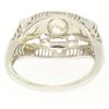 Image 7 : Antique Art Deco 18k White Gold Filigree 0.72 ctw 3 Old European Cut Diamond Rin