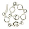 Image 4 : Georg Jensen Silver Open Round Link Chain 474 Bracelet w/ Toggle Clasp & Quartz