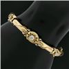 Image 7 : Antique Victorian 14k Gold 0.50 ctw Diamond Seed Pearl Hinged Tube Bangle Bracel