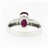 Image 9 : Vintage 18k Gold 1.62 ctw GIA Oval Ruby & Round Diamond Accent Engagement Ring