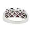 Image 7 : 18K White Gold 2.65 ctw Square Ruby & Baguette Diamond Checkerboard Cocktail Rin