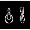 Image 2 : 0.78 ctw Diamond Earrings - 14KT White Gold