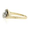 Image 6 : Vintage 14k TT Gold .82 ctw Diamond Textured & Polished Statement Cocktail Ring
