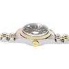 Image 5 : Rolex Ladies 18K Two Tone Gold And Steel Black Index 18K Yellow Gold Fluted Beze