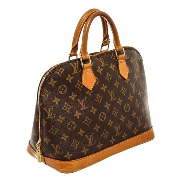 Louis Vuitton Brown Monogram Canvas Alma GM Satchel Bag