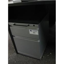 Grey, Padded Top Mobile File Pedestal