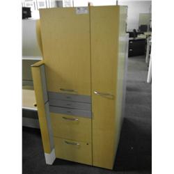 Haworth Maple Upright Utility Cabinet